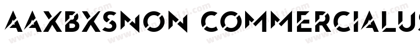 AaXBXSNon CommercialUse字体转换